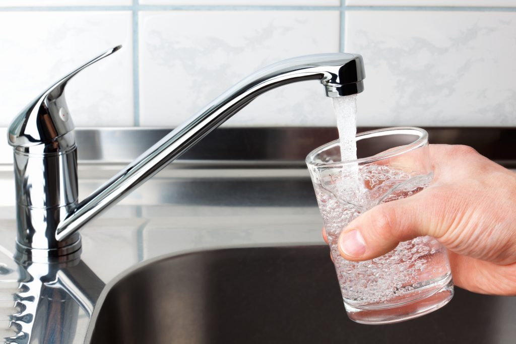 Clean, filtered and soft water in a glass